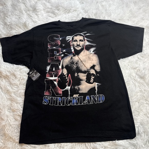 UFC MMA Sean Strickland Graphic Tee Black Men's X-Large XL T-Shirt Crew New! - Picture 2 of 7